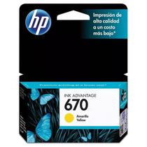 Cartucho de Tinta HP 670 CZ116AL Amarelo