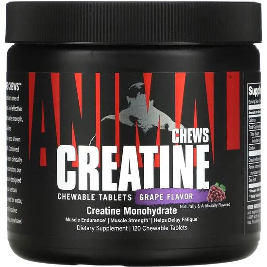 Creatina Universal Animal Grape Flavor 120 Comprimidos
