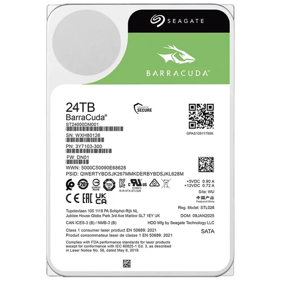 新Seagate 24TB HDD BarraCuda ST24000DM001 HD Seagate Barracuda ST24000DM001 24TB 3.5