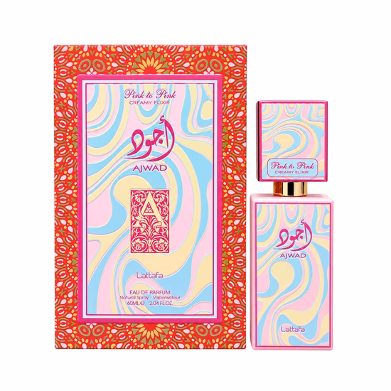 Perfume Lattafa Ajwad Pink to Pink Creamy Elixir Eau de Parfum Feminino 60ML