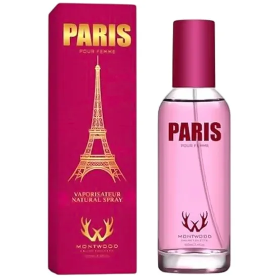 Perfume Montwood Paris Pour Femme Eau de Toilette Feminino 100ML