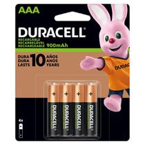 Pilha Duracell AAA Recarregável - 4 Unidades