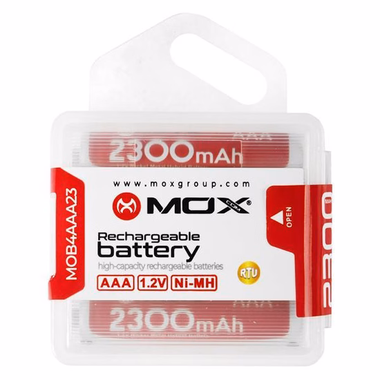 Pilha Mox AAA Recarregável MOB4AAA23 - 4 Unidades