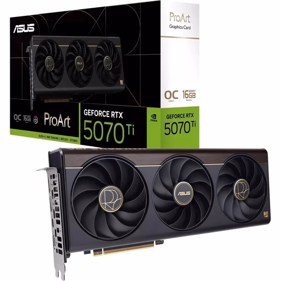 Placa de Vídeo Asus GeForce RTX5070TI ProArt Oc 16GB GDDR7 PCI-Express