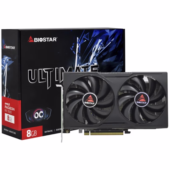 Placa de Vídeo Biostar Ultimate Gaming OC Radeon RX 7600 8GB GDDR6 PCI-Express