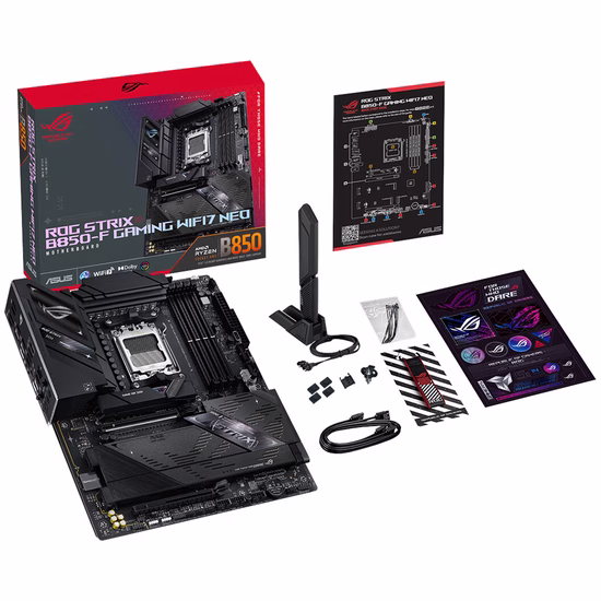 Placa Mãe Asus Rog Strix B850-F Gaming Wi-Fi 7 Neo AMD Soquete AM5 foto 3