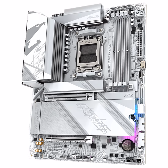 Placa Mãe Gigabyte X870 Aorus Elite X3D Ice AMD Soquete AM5