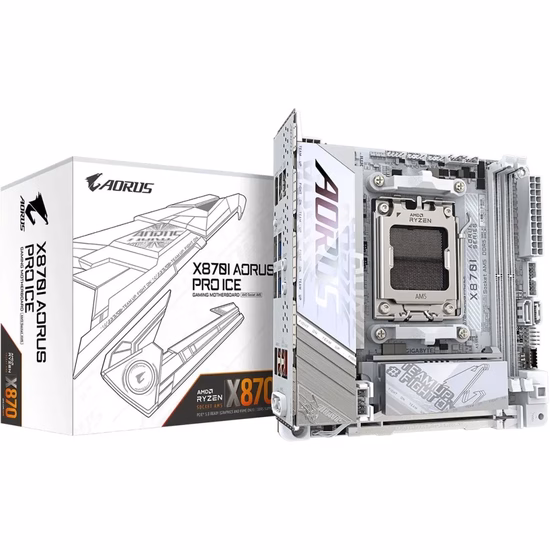 Placa Mãe Gigabyte X870I Aorus Pro Ice AMD Soquete AM5