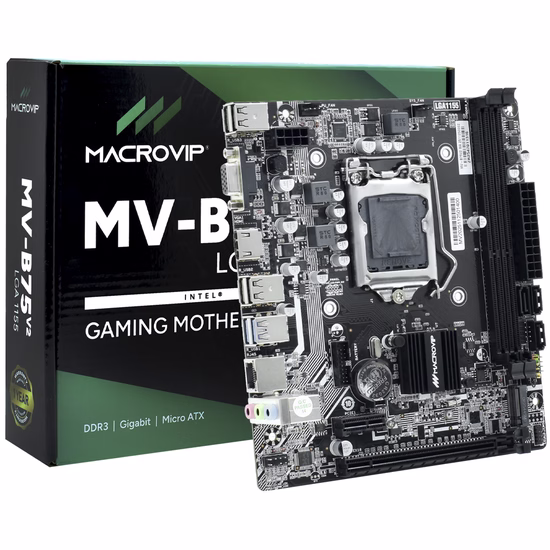 Placa Mãe Macrovip MV-B75V2 Intel Soquete LGA 1155