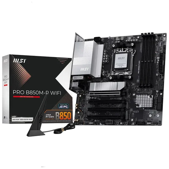 Placa Mãe MSI Pro B850M-P Wi-Fi AMD Soquete AM5