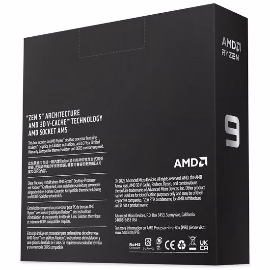 Processador AMD Ryzen 9 9950X3D2 4.3GHz AM5 208MB foto 2
