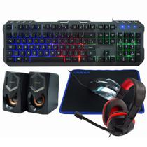 Teclado Satellite GK-53 USB Com Mouse / Mouse Pad / Fone de Ouvido / Caixa de Som
