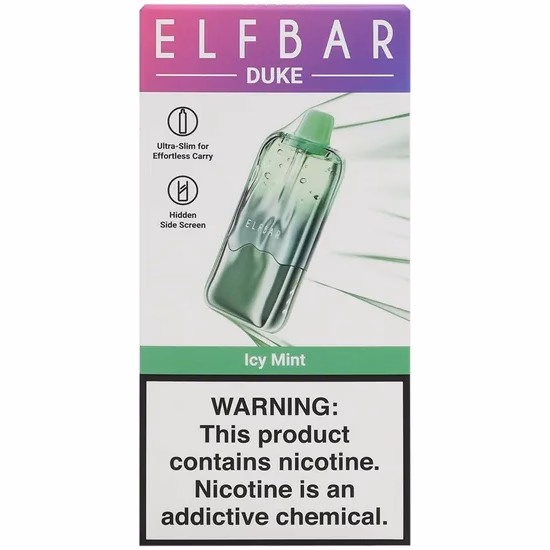 Vaper Descartável Elfbar Duke 35K Icy Mint 35000 Puffs
