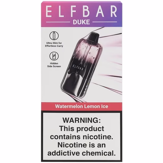 Vaper Descartável Elfbar Duke 35K Watermelon Lemon Ice 35000 Puffs