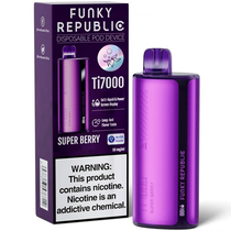 Vaper Descartável Elfbar Funky Republic Ti7000 Super Berry 7000 Puffs
