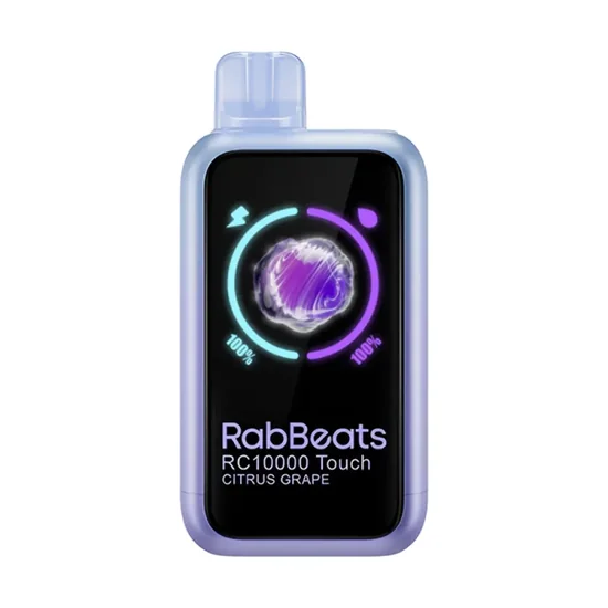 Vaper Descartável Elfbar RabBeats RC10000 Touch Citrus Grape 10000 Puffs