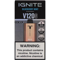 Vaper Descartável Ignite V120 Pro Rose Gold Blueberry Mint 12000 Puffs