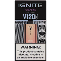 Vaper Descartável Ignite V120 Pro Rose Gold Grape Ice 12000 Puffs