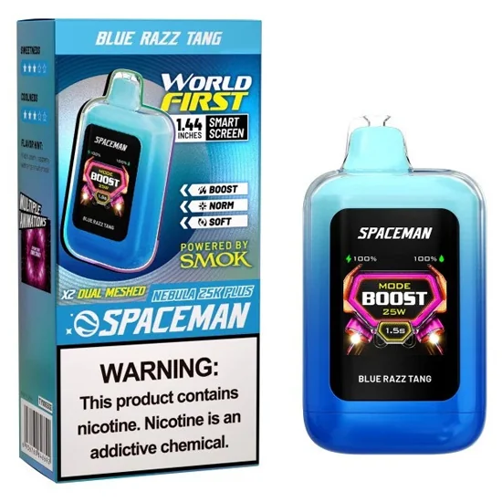 Vaper Descartável Smok Spaceman 25K Plus Blue Razz Tang 25000 Puffs