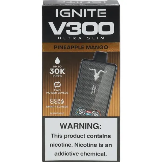 ignite v300 disposable vape Vaper Descartável Ignite V300- Ultra Slim Pineapple Mango