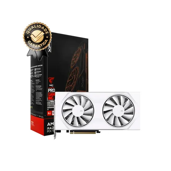 Placa de Video RX-9060XT 8GB XFX Swift Oc White GDDR6 RX-96TSW8GWQ