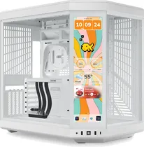 Gabinete Hyte Y70 Touch Infinite Pantalla Tactil 2.5K LCD/ATX/Mid Tower/(Snow White