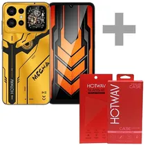 Celular Hotwav X100 Mecha Dual Sim de 128GB/6GB Ram de 6.75" 13MP/5MP - Armor Gold + Capinha + Película