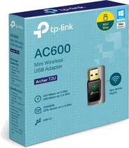 W. TP-Link Adap. Archer T2U Nano AC600 USB Wireless Dual Band