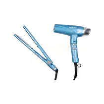 Kit Combo Babyliss Pro Nano Titanium: Secador + Prancha V110 Azul (Edição Limitada)