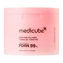 Almofadas Tônicas Medicube PDRN Pink Collagen Toning Gel Pad 70 Unidades