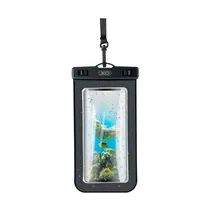 Capa/ Bolsa Submersível Xo KT01 para Smartphone/ Praia/ A Prova Dagua/ IPX8/ Até 7" – Preto