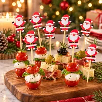 Palitos de Bambu para Espetinhos Papai Noel 20 Peças