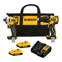 Combo 2 Em 1 Kit Dewalt Parafusadeira 1/4 + Furadeira 2AH DCK279D2 - com 2 Baterias
