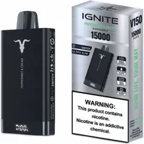 Vaper Descartavel Ignite V150 Black Pearmint Cream 15000 Puffs