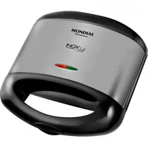Sanduicheira Mondial Inox Grill Premium s-07 - 800W - 110V/60HZ - Preto e Prata