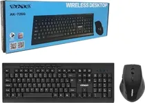 Kit Teclado+Mouse Wireless 2.4G Satellite AK-726G Black Español