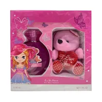Kit Perfume Infantil NYC Scents 5687 50ML Feminino com Urso Rosa