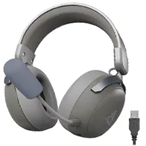 Headset Gamer Ajazz AHM08 Max / Wireless - Cinza / Branco (986949)