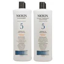 Nioxin Duo Hair System Nº5 Chemically Treated Hair Light Thinning Shampoo + Condicionador 1LT