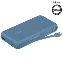 Carregador Portátil Belkin Boostcharge 20K com Cabo Integrado Azul - BPB024FQBL