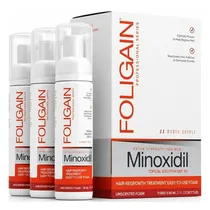Foligain Minoxidil 5% Espuma 3X60ML Kit 3 Meses