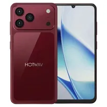Celular Hotwav A17 Pro Max 128GB 4GB Ram Dual Sim Tela 6.75" - Burgundy Red (Global)