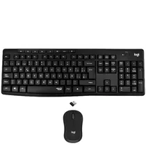 Kit Teclado Inalámbrico Logitech Silent Wireless Combo MK295 Español + Mouse - Negro