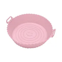 Molde Redondo de Silicona para Air Fryer MD-400 20.6 X 5 CM Rosa