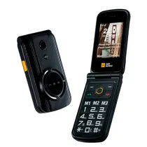 Celular Agm Mobile M8 Flip Series / 2.8" / 1500MAH / 2.4G / Bluetooth / Dual Sim / TF Card / IP68-IP69K - Preto