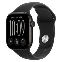 Apple Watch Series 12 MJEL4LS/A Caixa Alumínio 46MM Preto - Esportiva Preto M/L