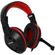 Fone de Ouvido para Jogos Satellite AE-263 Microfone Retrátil/40MM - Black/Red