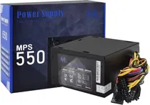 Fonte Mtek MPS550 550W Gaming 24 & 20 Pin Fan 12 CM - PCI-Exp 6PIN + 8PIN Cpu