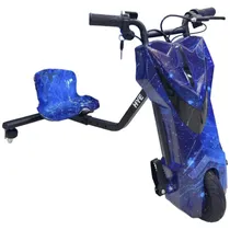 Triciclo Elétrico Hye Drift Car HYE-TR02 - 8.5" - Bluetooth - LED - Recarregável - Blue Galaxy