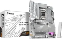 Placa Mãe Gigabyte AM5 X870 Aorus Elite WIFI7 Ice HDMI/ USB3.2/ 4M.2/ DDR5/ ATX